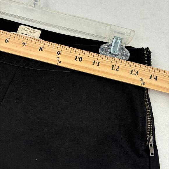 J Crew Gigi Pant Women's Size 4 Black Ponte Stretch Trouser Legging Side Zip - Picture 7 of 11